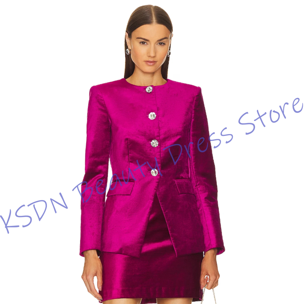 Women Formal Wear For Party - Setelan Wanita Elegan Satin Pink Terang