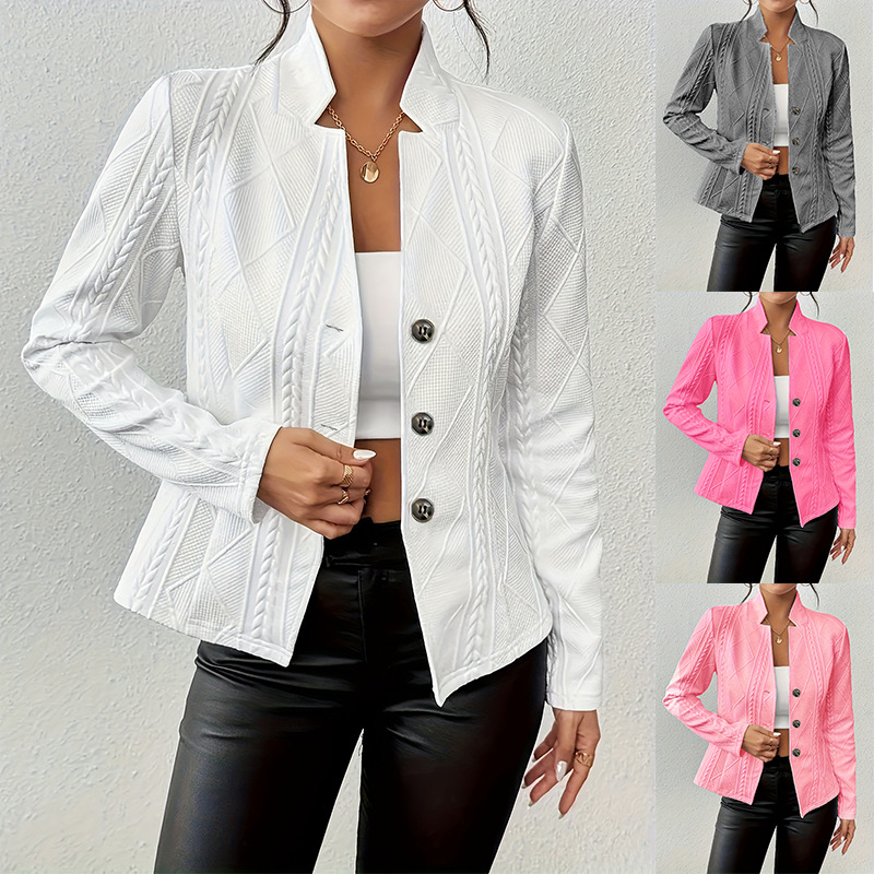 Blazer Wanita Bertekstur Kanci - Women Formal Wear Stitching ulasan dan harga