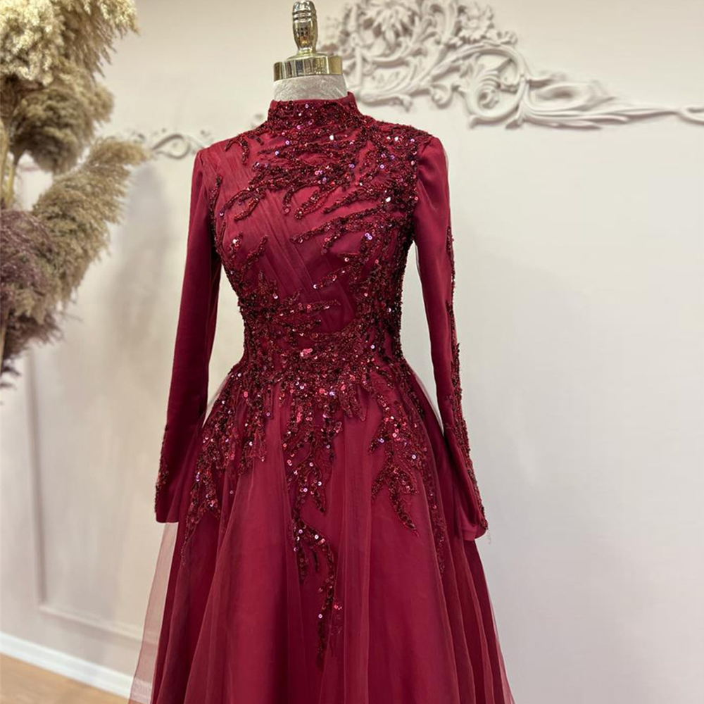 Gaun Prom kerah tinggi wanita, - Women Formal Wear For Party ulasan dan harga