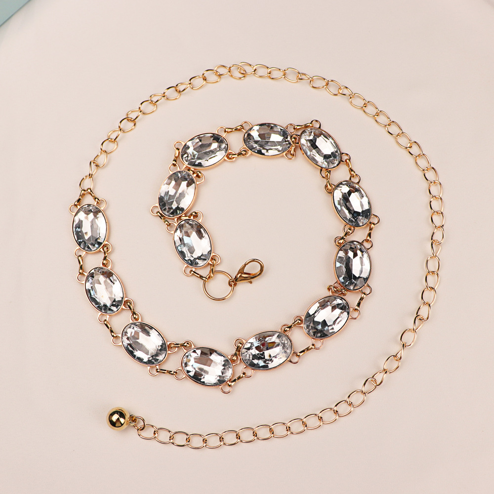 Rantai Pinggang Berlian Imitas - Formal Wear Jewelry For Women ulasan dan harga