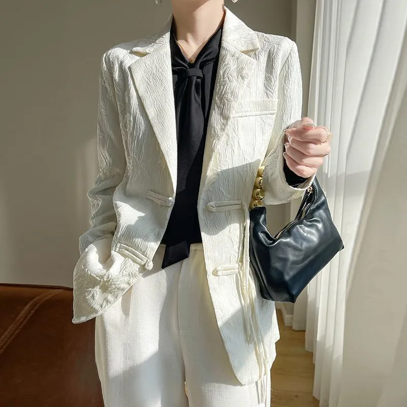 Jaket Blazer Wanita Putih Bert - Women Formal Wear Coat ulasan dan harga