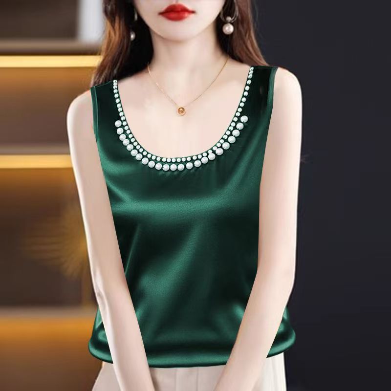 Kamisol Sutra Satin Solid Crop - Silk Camisole Work ulasan dan harga