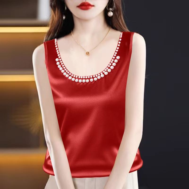 Kamisol Sutra Satin Solid Crop - Silk Camisole Work ulasan dan harga