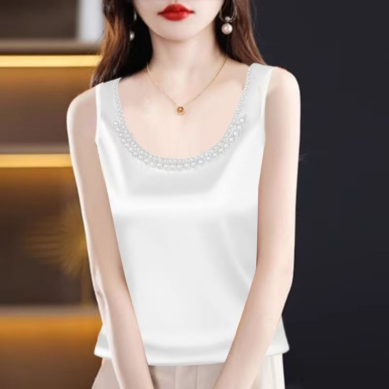 Kamisol Sutra Satin Solid Crop - Silk Camisole Work ulasan dan harga