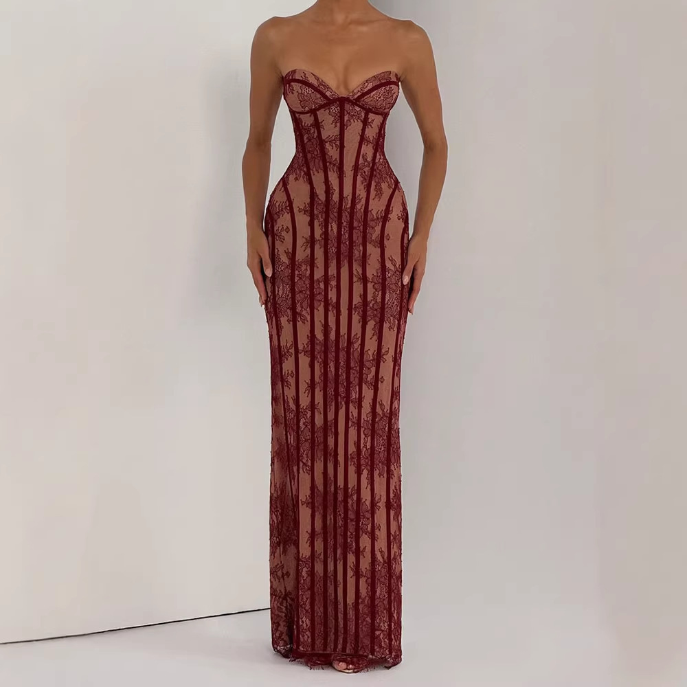 Gaun Maxi Bodycon Tanpa Tali u - Women Formal Wear For Party ulasan dan harga