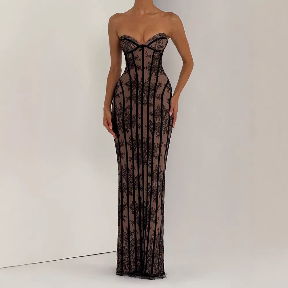 Gaun Maxi Bodycon Tanpa Tali u - Women Formal Wear For Party ulasan dan harga