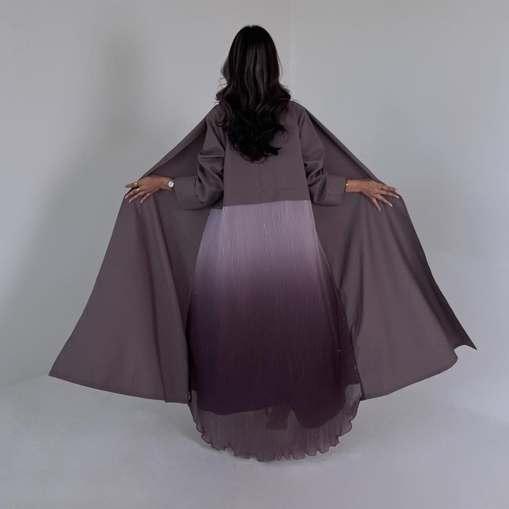 Gaun Abaya Lipit Wanita Muslim - Women Formal Wear Stitching ulasan dan harga