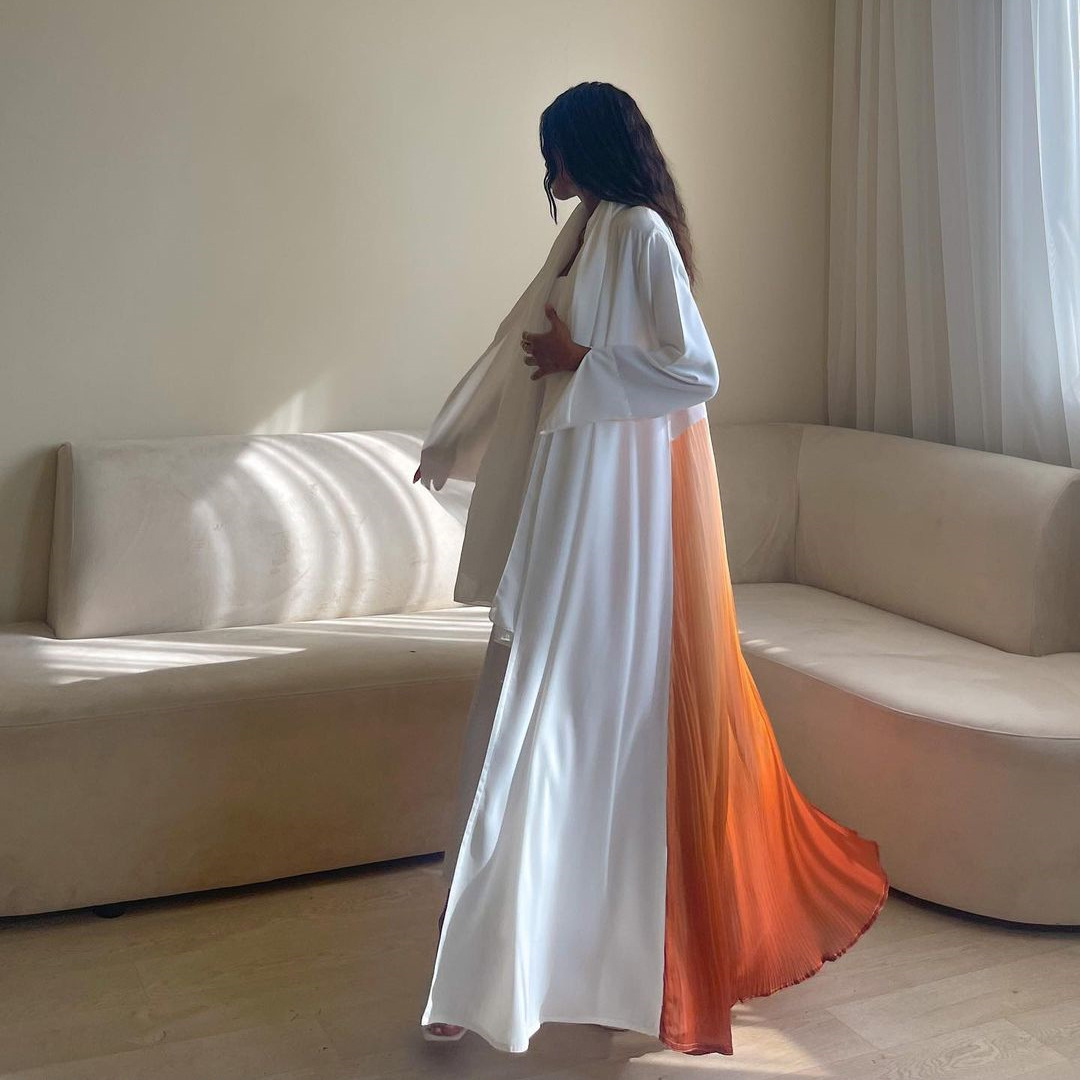 Gaun Abaya Lipit Wanita Muslim - Women Formal Wear Stitching ulasan dan harga